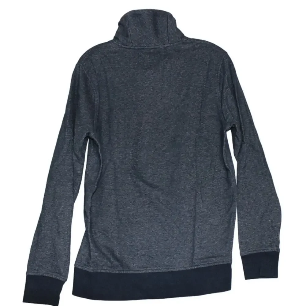 Banana Republic Sweater Mens Medium Gray Cowl‎ Neck Button Cotton